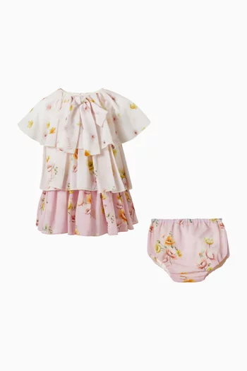 Floral-print Bow Maxi Dress