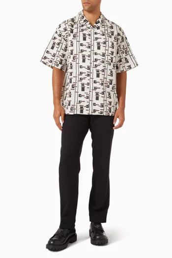 Modernist Printed Shirt in Cotton-blend