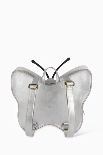 Alja Schoolbag in Metallic Leather
