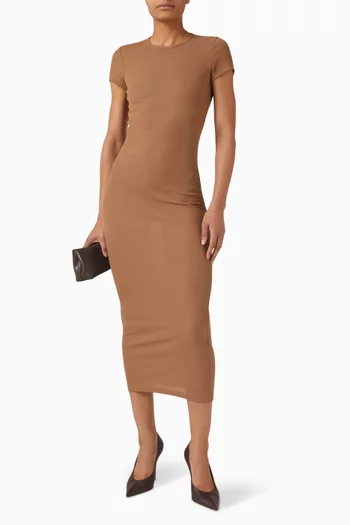 Ribbed Dress in Cotton