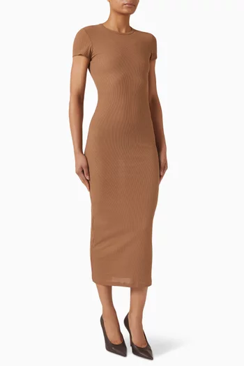 Ribbed Dress in Cotton