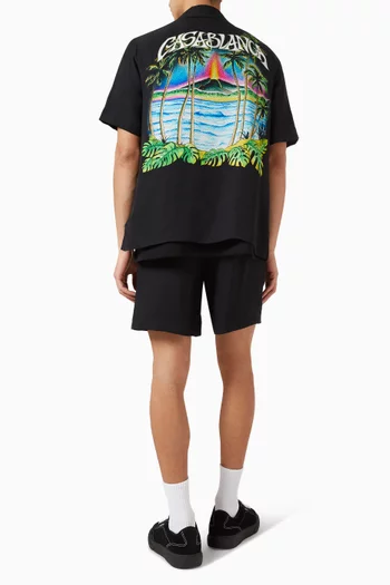 Volcano Jacquard Shirt in Silk