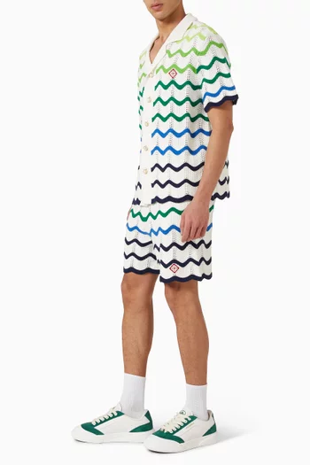 Wave Shorts in Crochet-knit