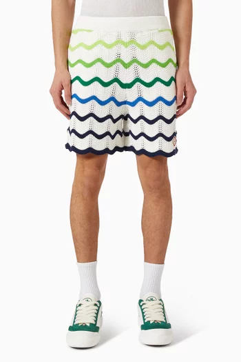 Wave Shorts in Crochet-knit