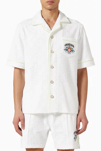 Monogram Towelling Shirt in Cotton-blend