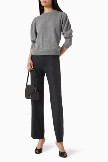 Straight-fit Pants in Wool-flannel