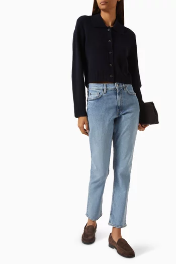 Collared Cardigan in Merino-wool