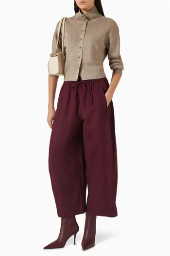 Barrel-leg Pants in Cotton