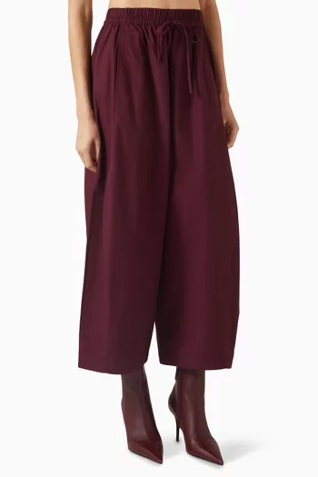 Barrel-leg Pants in Cotton