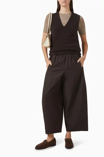 Barrel-leg Pants in Cotton
