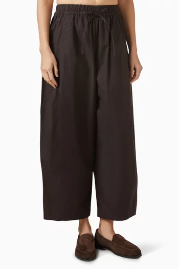 Barrel-leg Pants in Cotton