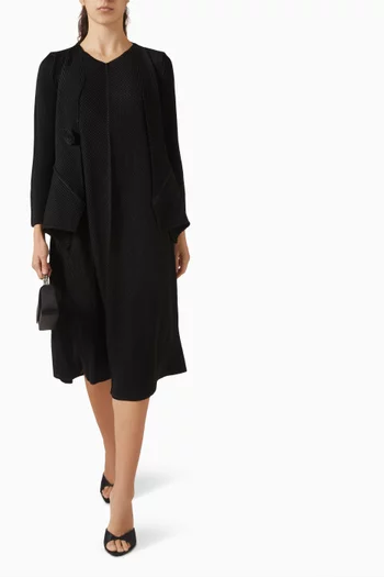 طقم جاكيت وفستان كارا متوسط الطول