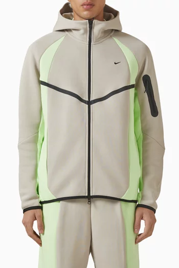 Tech Colour-block Full-zip Windrunner Jacket in Fleece