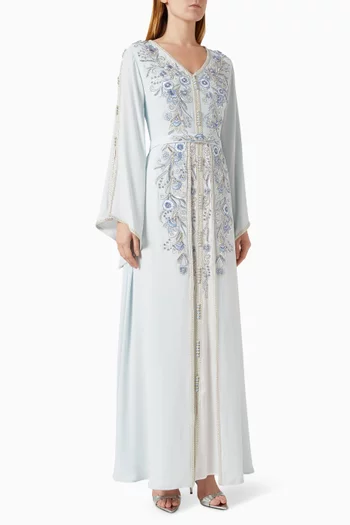 Embroidered Belted Kaftan