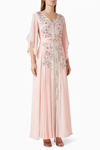 Embroidered Belted Kaftan