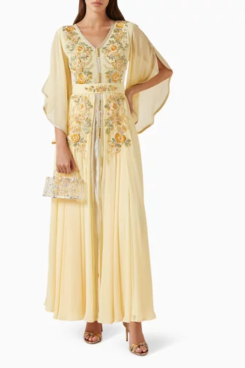 Embroidered Belted Kaftan