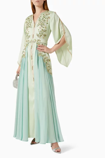Embroidered Belted Kaftan