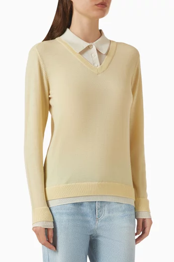 Anne Polo Sweater in Wool