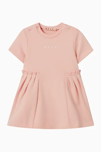 Logo Dress in Cotton