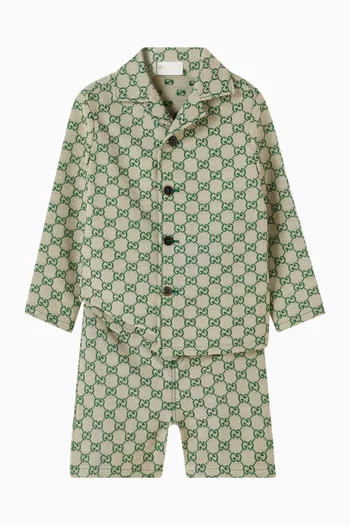 جاكيت بنقشة حرفي GG قنب