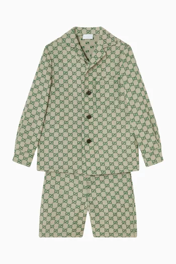 جاكيت بنقشة حرفي GG قنب