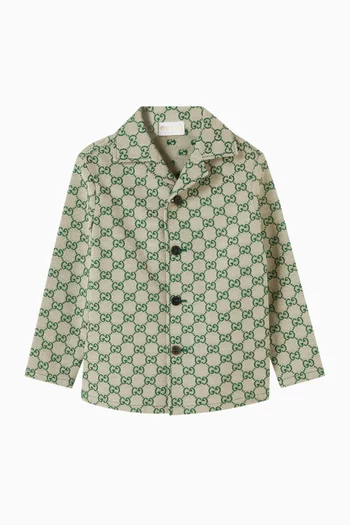 جاكيت بنقشة حرفي GG قنب