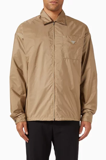 Zipper Shirt in Re-Nylon