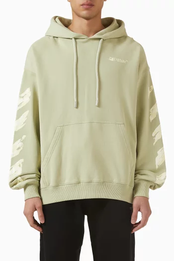 كنزة سكيت بغطاء رأس بشعار الأسهم بحبر قطن