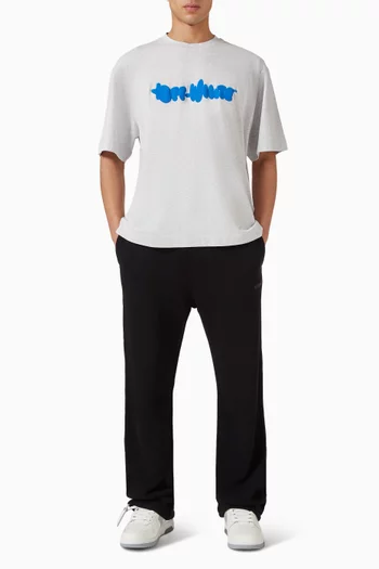 تي شيرت سكيت بشعار الماركة بتصميم منفوخ قطن