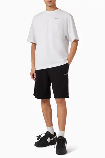 تي شيرت سكيت بنصف شعار الأسهم قطن