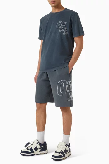 Outline Arrow Skate Sweatshorts in Cotton