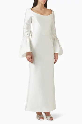 فستان لا برودنس قماش ميكادو