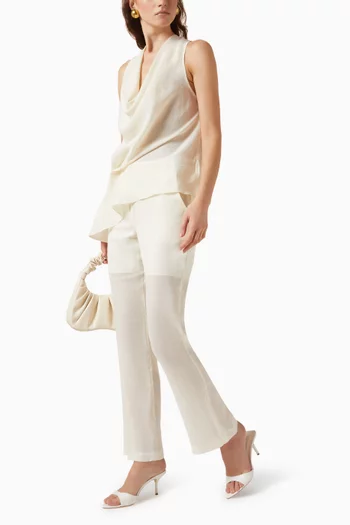Arny Semi-Sheer Pants in Linen