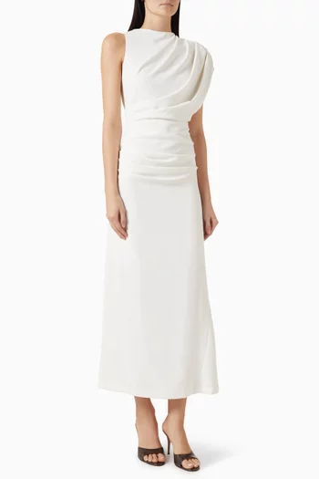 Martu Asymmetric Draped Dress