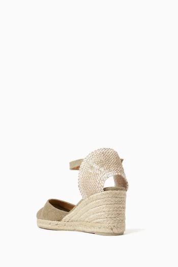 Carol 70 Wedge Sandals in Canvas