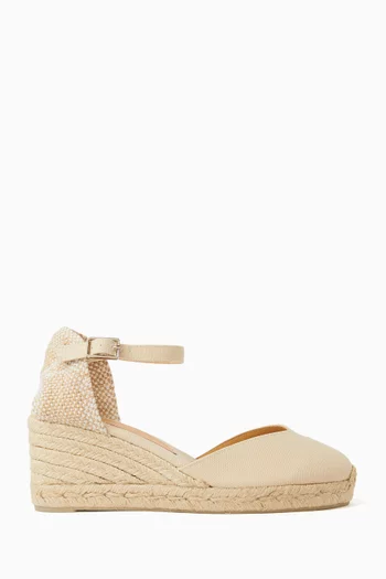 صندل كياريتا بكعب ويدج 70 مم قنب