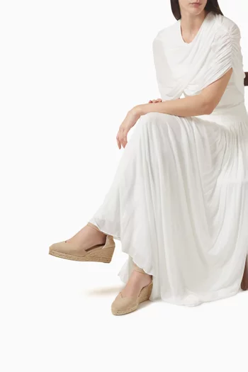 صندل كياريتا بكعب ويدج 70 مم قنب