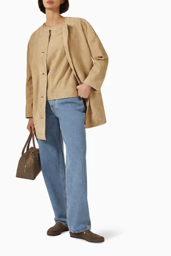 تي شيرت زايدا بقصة مربعة شمواه