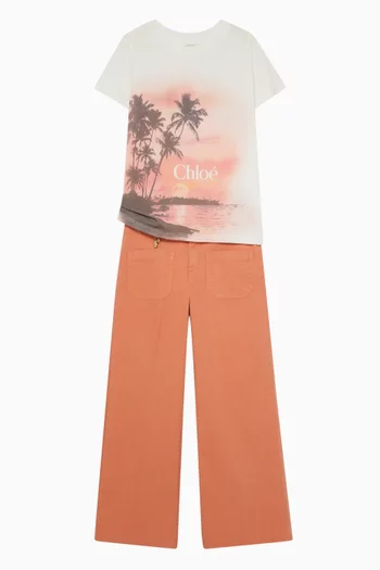 بنطال بقصة ساق مستقيمة