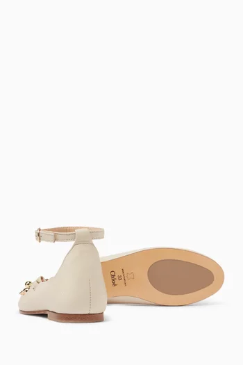 Charm Ballet Flats in Leather