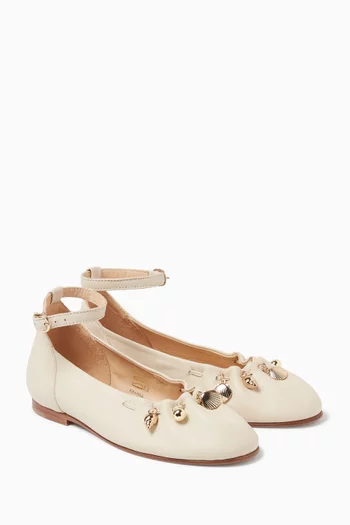 Charm Ballet Flats in Leather