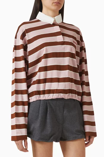 تي شيرت بايادير بنقشة مخططة قطن ليسل