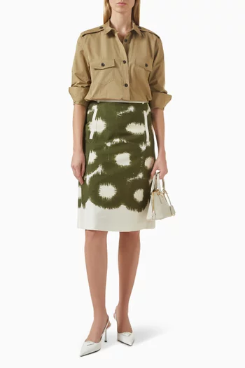 قميص بياقة مدببة قطن