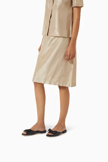 حذاء مفتوح مزين بعقدة جلد