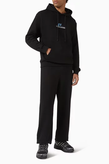 كنزة بغطاء رأس مزينة بتطريز قطن