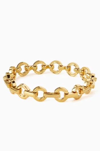 1980s Vintage Link Bracelet in Gold-plated Metal