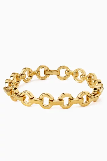 1980s Vintage Link Bracelet in Gold-plated Metal