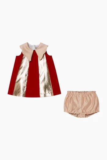 Candy Cane Trapeze Dress & Bloomers
