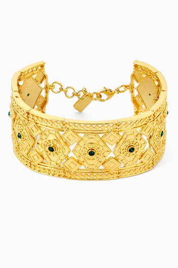 Kenza Bangle in 18kt Gold-plated Brass