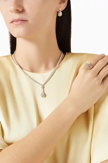 Nova 3-piece Necklace Set in Rhodium-plated Brass